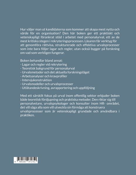 Produktbild: Personalurval I Teori Och Praktik
