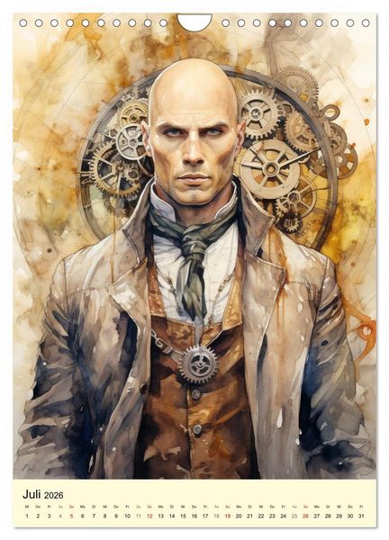 Produktbild: Steampunk Boys. Verwegene M&auml;nnlichkeit (Wandkalender 2026 DIN A4 hoch), CALVENDO Monatskalender