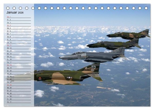Produktbild: Kampfjets. U.S. Aircraft (Tischkalender 2026 DIN A5 quer), CALVENDO Monatskalender