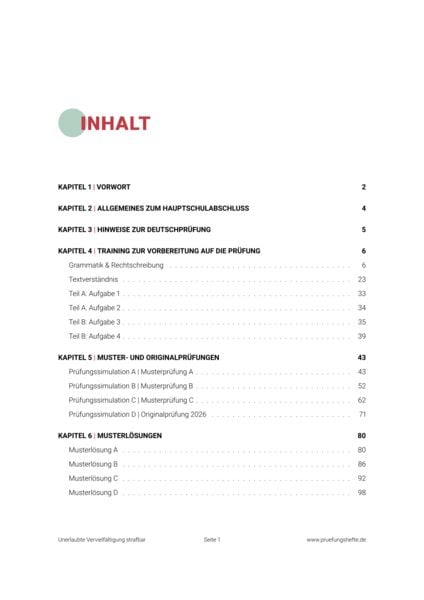 Produktbild: Pr&uuml;fungsheft Hauptschule 2027 BW &ndash; Deutsch