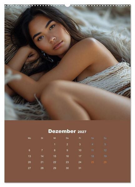 Produktbild: Indianische Sch&ouml;nheiten Kalender: Sinnliche Glamour Frauen in KI Kunst (hochwertiger Premium Wandkalender 2027 DIN A2 hoch), Kunstdruck in Hochglanz