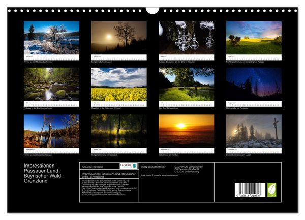 Produktbild: Impressionen Passauer Land, Bayrischer Wald, Grenzland (Wandkalender 2026 DIN A3 quer), CALVENDO Monatskalender