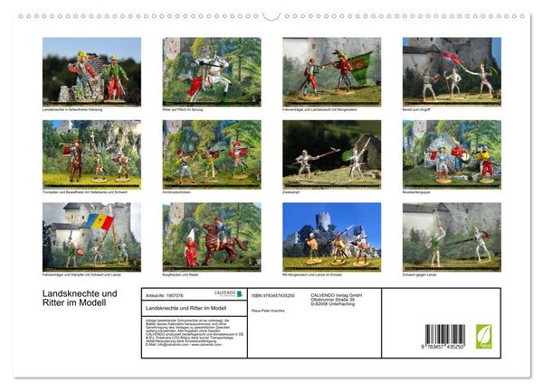 Produktbild: Landsknechte und Ritter im Modell (hochwertiger Premium Wandkalender 2026 DIN A2 quer), Kunstdruck in Hochglanz