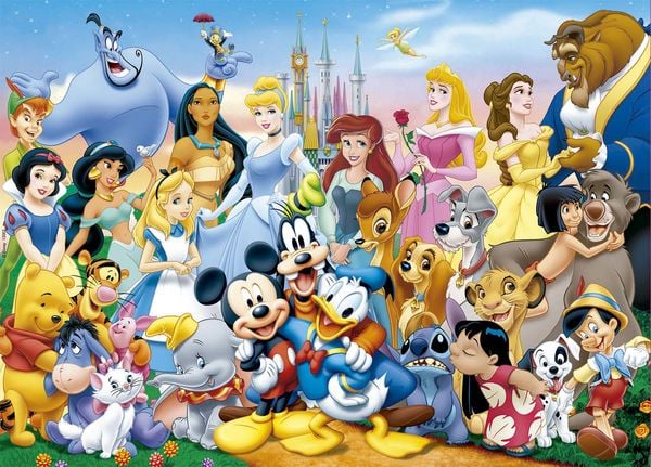 Produktbild: Puzzle Educa Disney Welt 100 Teile Holzpuzzle