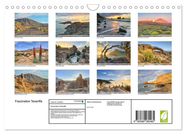 Produktbild: Faszination Teneriffa (Wandkalender 2027 DIN A4 quer), CALVENDO Monatskalender