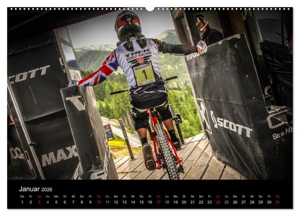 Produktbild: Downhill Racing 2026 (hochwertiger Premium Wandkalender 2026 DIN A2 quer), Kunstdruck in Hochglanz
