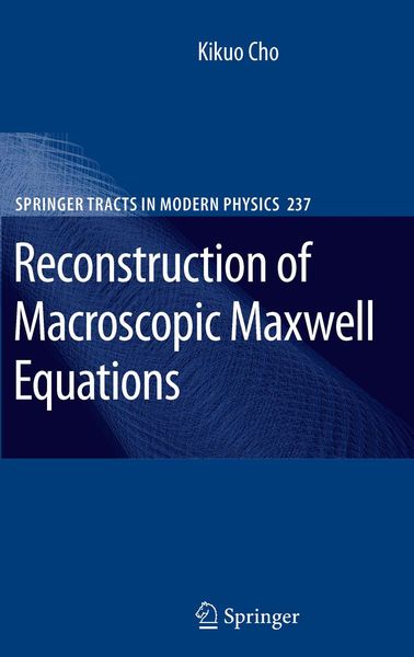 Produktbild: Reconstruction of Macroscopic Maxwell Equations
