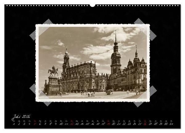 Produktbild: Dresden - Ein Kalender mit Fotografien wie aus einem alten Fotoalbum (hochwertiger Premium Wandkalender 2026 DIN A2 quer), Kunstdruck in Hochglanz