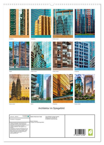 Produktbild: Architektur im Spiegelbild (hochwertiger Premium Wandkalender 2026 DIN A2 hoch), Kunstdruck in Hochglanz
