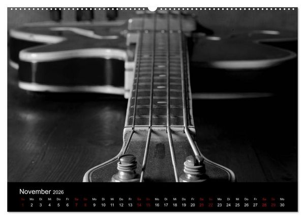 Produktbild: Regelwerke - Details alter E-Gitarren (hochwertiger Premium Wandkalender 2026 DIN A2 quer), Kunstdruck in Hochglanz