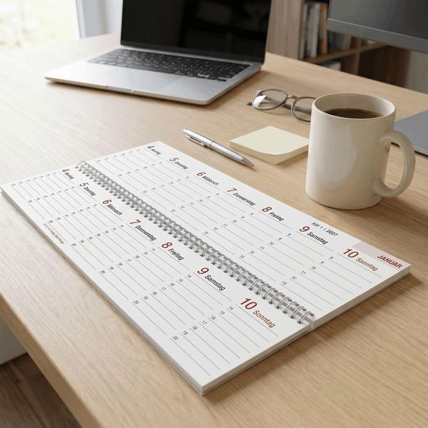 Produktbild: Tischquerkalender GROSSDRUCK 2027