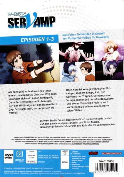 Produktbild: Servamp - Gesamtausgabe - Box [4 DVDs]