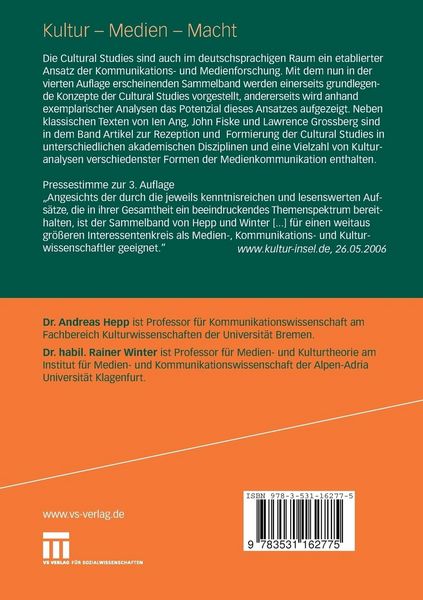 Produktbild: Kultur - Medien - Macht