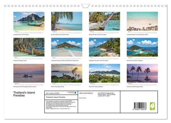 Produktbild: Thailand's Island Paradise (Wall Calendar 2026 DIN A3 landscape), CALVENDO 12 Month Wall Calendar