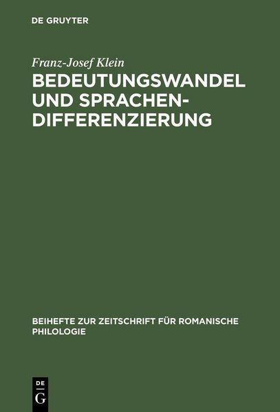Produktbild: Bedeutungswandel und Sprachendifferenzierung