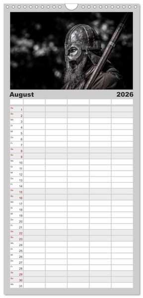 Produktbild: Familienplaner 2026 - Wikinger und Krieger mit 5 Spalten (Wandkalender, 21 x 45 cm) CALVENDO