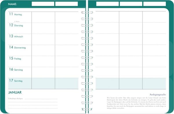 Produktbild: Familienplaner-Buch Vintage 2027
