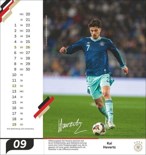 Produktbild: DFB M&auml;nner Postkartenkalender 2027