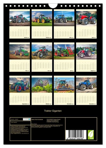 Produktbild: Traktor Giganten (Wandkalender 2026 DIN A4 hoch), CALVENDO Monatskalender