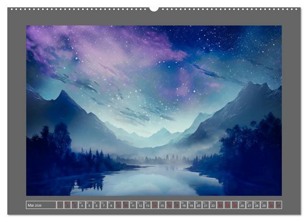 Produktbild: Tr&auml;umereien in Blau (hochwertiger Premium Wandkalender 2026 DIN A2 quer), Kunstdruck in Hochglanz