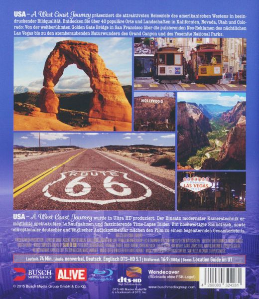 Produktbild: USA - A West Coast Journey (Mastered in 4K)
