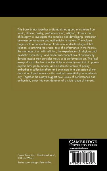 Produktbild: Performance and Authenticity in the Arts