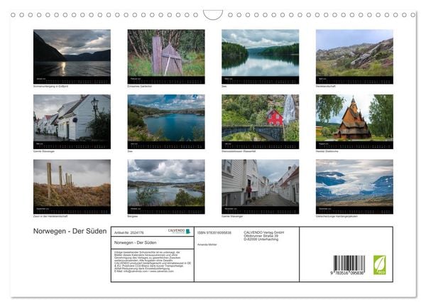 Produktbild: Norwegen - Der S&uuml;den (Wandkalender 2026 DIN A3 quer), CALVENDO Monatskalender