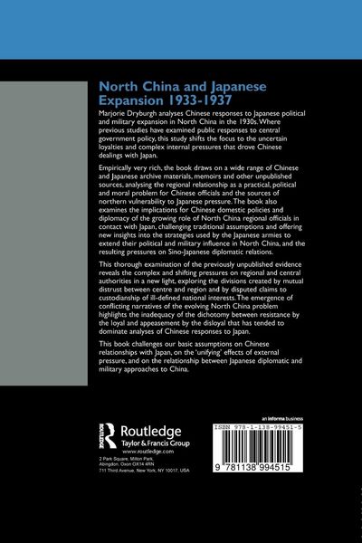 Produktbild: North China and Japanese Expansion 1933-1937