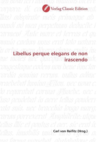 Produktbild: Libellus perque elegans de non irascendo