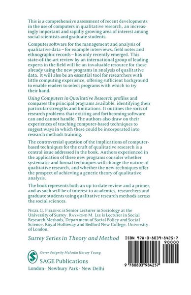 Produktbild: Using Computers in Qualitative Research