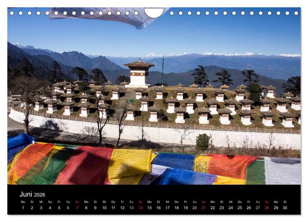 Produktbild: Bhutan 2026 - Land des Donnerdrachens (Wandkalender 2026 DIN A4 quer), CALVENDO Monatskalender