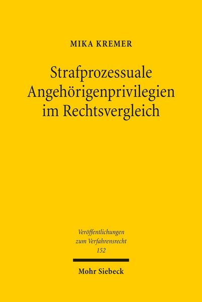 Produktbild: Strafprozessuale Angeh&ouml;rigenprivilegien im Rechtsvergleich