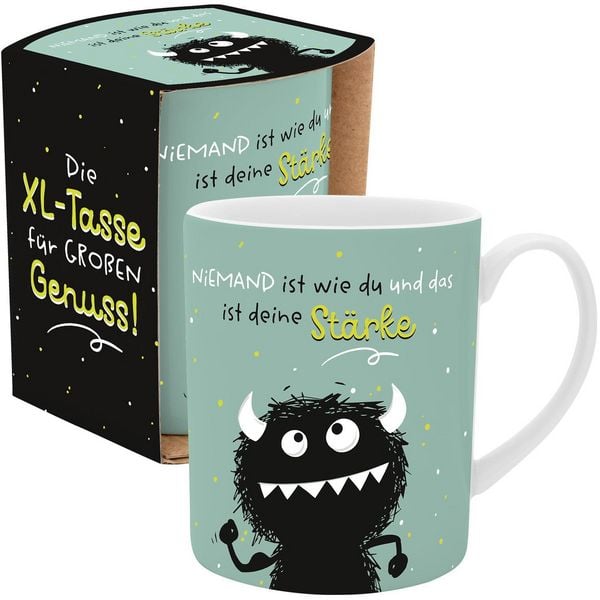 Produktbild: XL-Tasse Motiv 'Monster', mit Geschenkbanderole