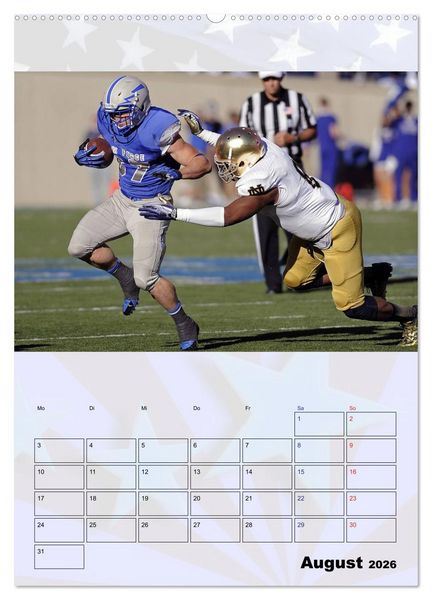 Produktbild: American Football - Kickoff (hochwertiger Premium Wandkalender 2026 DIN A2 hoch), Kunstdruck in Hochglanz