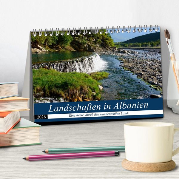 Produktbild: Landschaften in Albanien (Tischkalender 2026 DIN A5 quer), CALVENDO Monatskalender