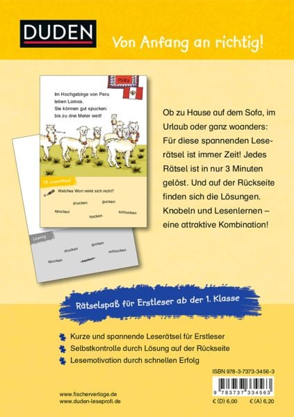 Produktbild: Duden Leseprofi &ndash; 3-Minuten-Leser&auml;tsel f&uuml;r Erstleser: Reise um die Welt