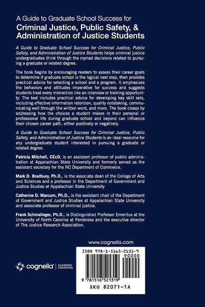 Produktbild: A Guide to Graduate School Success for Criminal Justice, Public Safety, and Administration of Justice Students