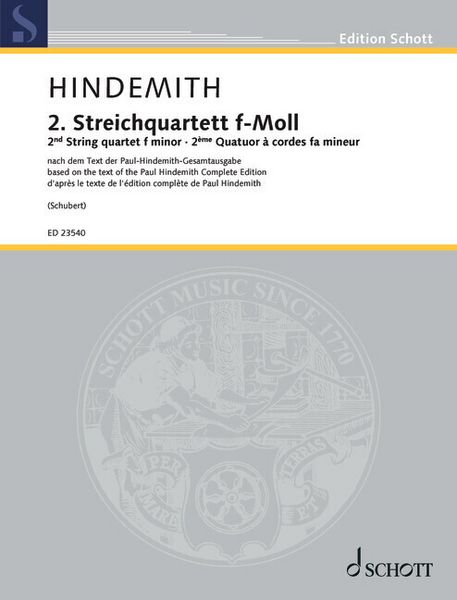 Produktbild: 2. Streichquartett f-Moll