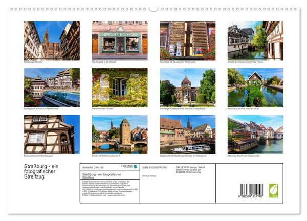 Produktbild: Stra&szlig;burg - ein fotografischer Streifzug (hochwertiger Premium Wandkalender 2027 DIN A2 quer), Kunstdruck in Hochglanz