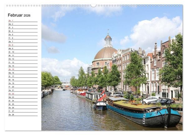 Produktbild: Holl&auml;ndische Architektur Geburtstagskalender (hochwertiger Premium Wandkalender 2026 DIN A2 quer), Kunstdruck in Hochglanz