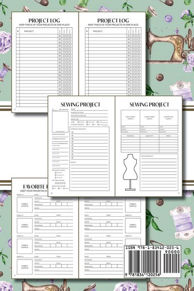 Produktbild: Sewing Journal (Purple Roses)