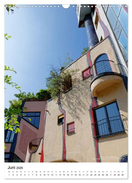 Produktbild: Wohnen unterm Regenturm - Ein Hundertwasser Architekturprojekt, 1991-94 (Wandkalender 2026 DIN A3 hoch), CALVENDO Monatskalender