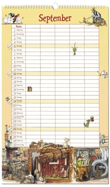 Produktbild: Pettersson und Findus. Familienkalender 2027
