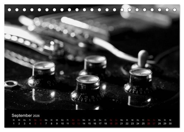 Produktbild: Regelwerke - Details alter E-Gitarren (Tischkalender 2026 DIN A5 quer), CALVENDO Monatskalender