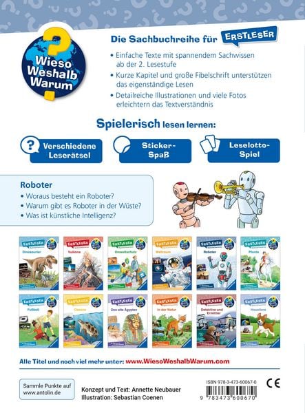 Produktbild: Wieso? Weshalb? Warum? Erstleser, Band 14 - Roboter