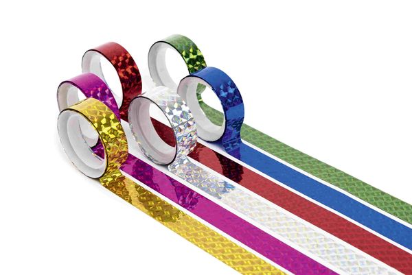 Produktbild: Folia  Holo Tape BASIC, 12mmx2m, 6 Rollen, farbig sortiert