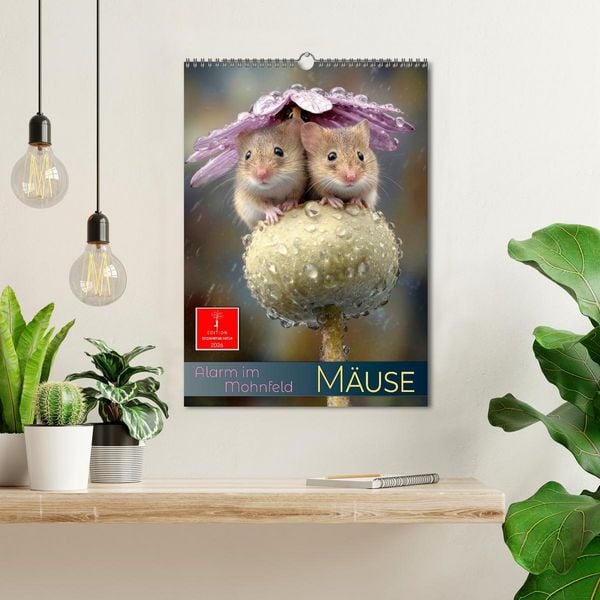 Produktbild: M&auml;use - Alarm im Mohnfeld (Wandkalender 2026 DIN A3 hoch), CALVENDO Monatskalender