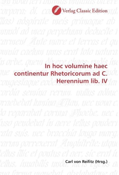 Produktbild: In hoc volumine haec continentur Rhetoricorum ad C. Herenniu