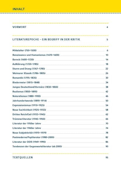 Produktbild: Epochen der deutschen Literatur