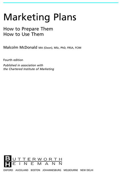 Produktbild: Marketing Plans